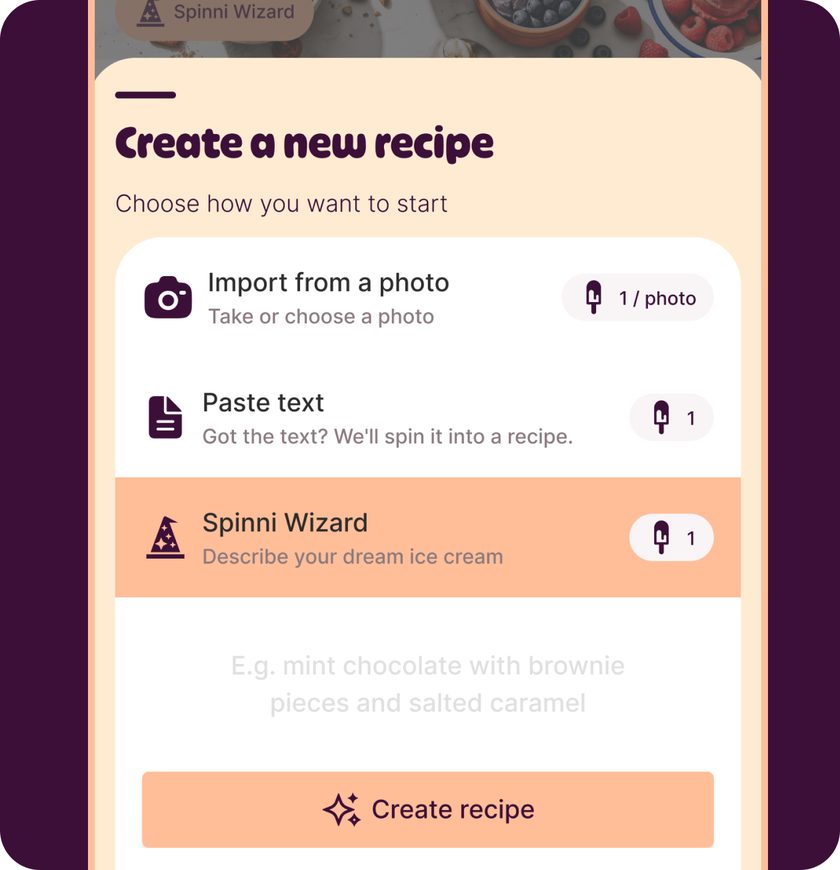 Spinni Wizard in the Skoopa app