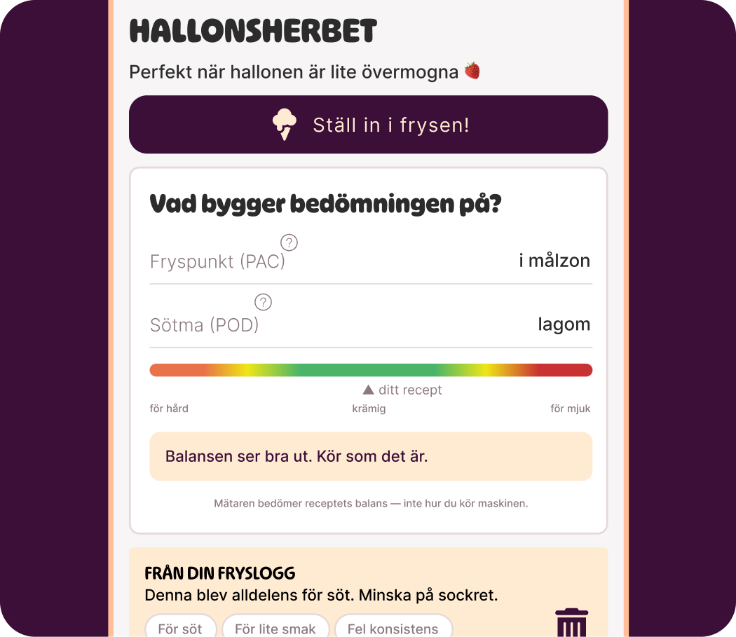 Krämighetsmätaren i Skoopa-appen