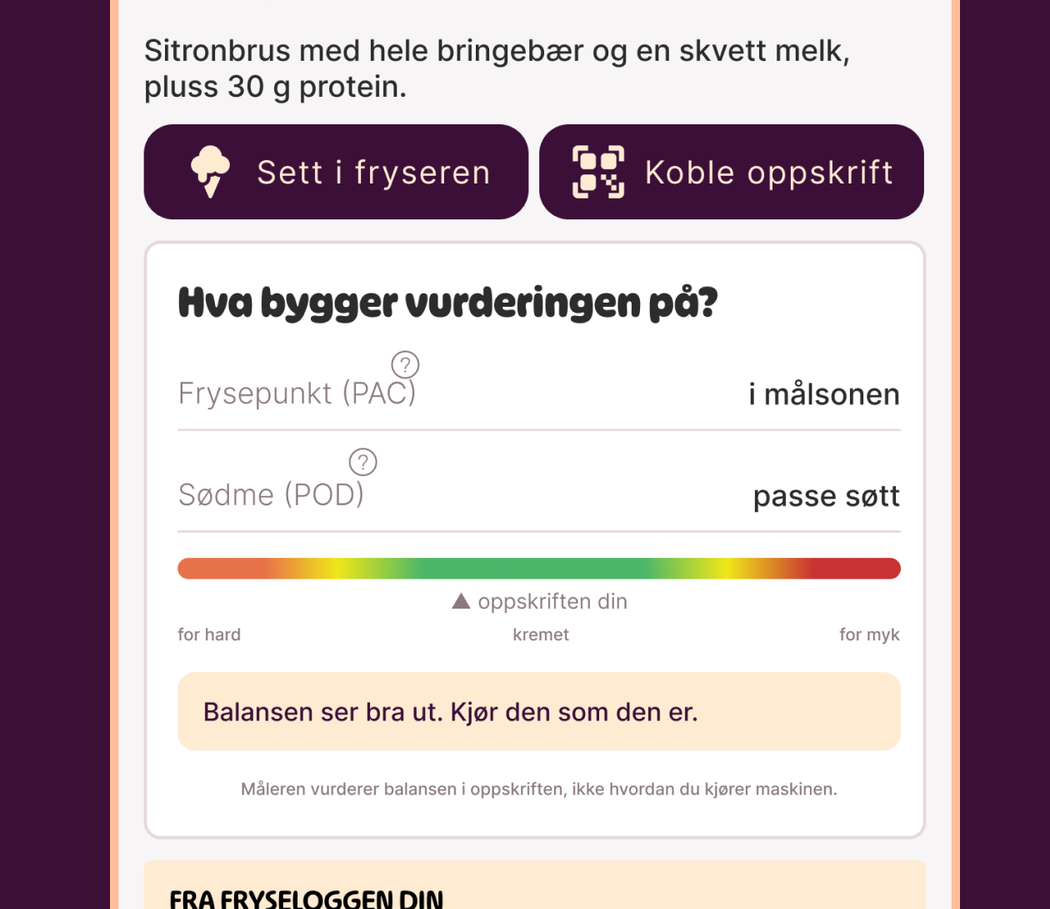 Kremethetsmåleren i Skoopa-appen