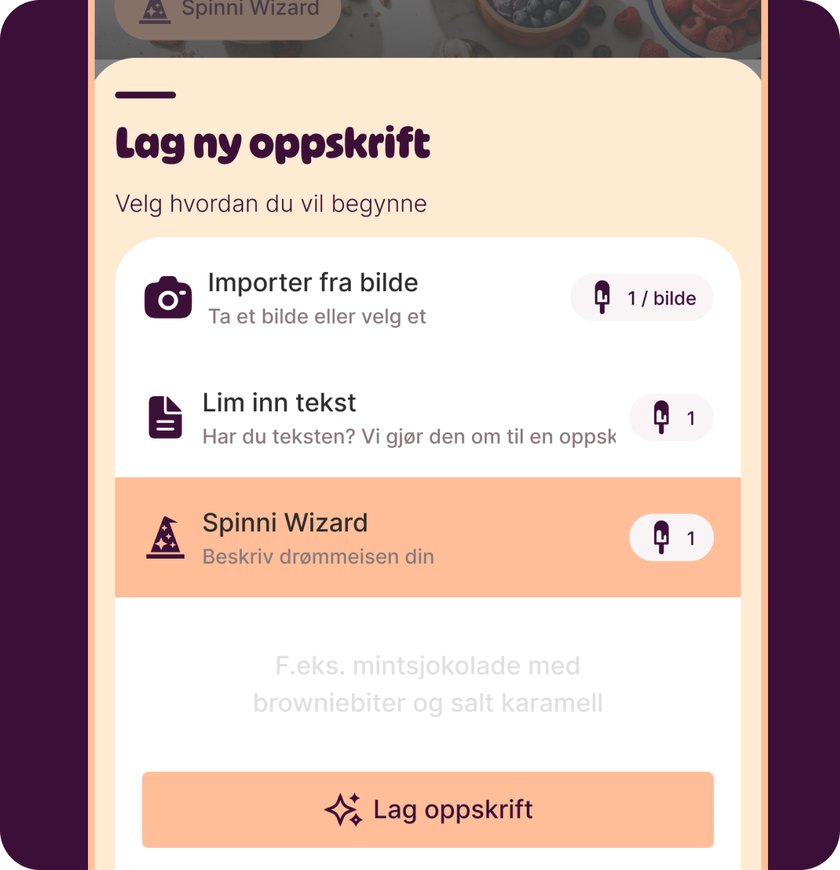 Spinni Wizard i Skoopa-appen